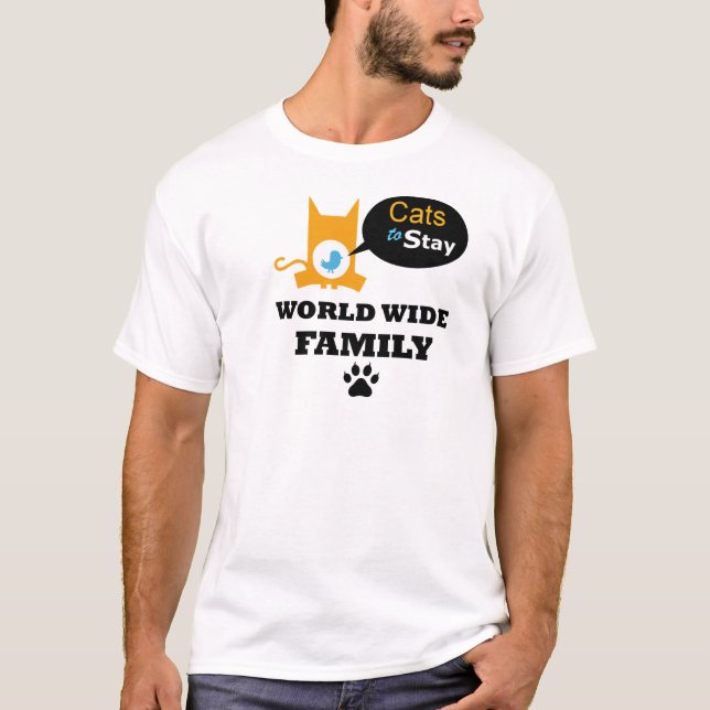 Kattstagvärld - enhetlig bred familj tee (Framsida)