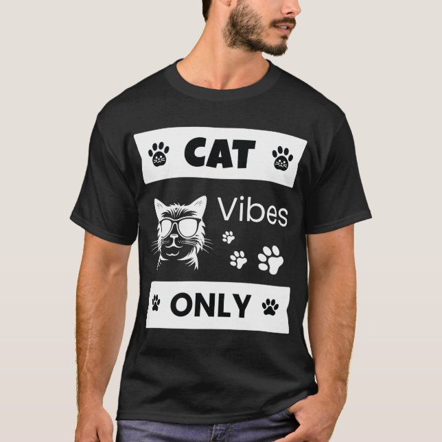 Kattstämning Endast Coola Kattälskare Roliga Solgl T Shirt (Framsida)