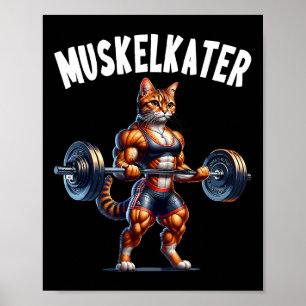Kattstångdesign för kroppsbyggare Bodybuilding Poster