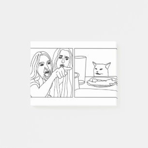 Kattstavning hos kvinnor post-it block