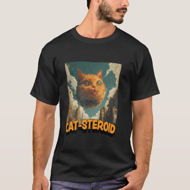 Kattsteroid - Katter som en asteroid - Kattillustr T Shirt (Framsida)