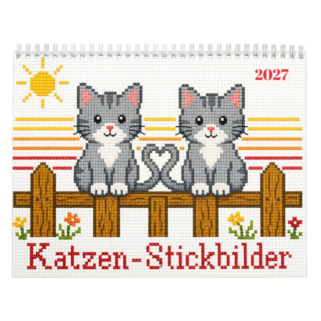 Kattstickbilder kalender 2027 (Omslag)