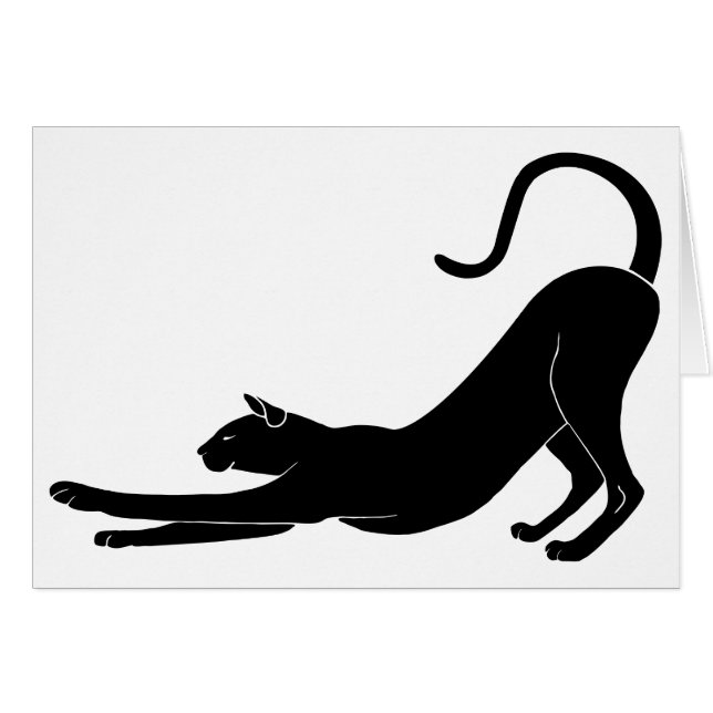 Kattstreck Hälsningskort (Framsidan Horizontal)