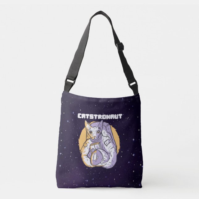 Kattstronaut Katt Kosmonaut Axelväska (Framsida)