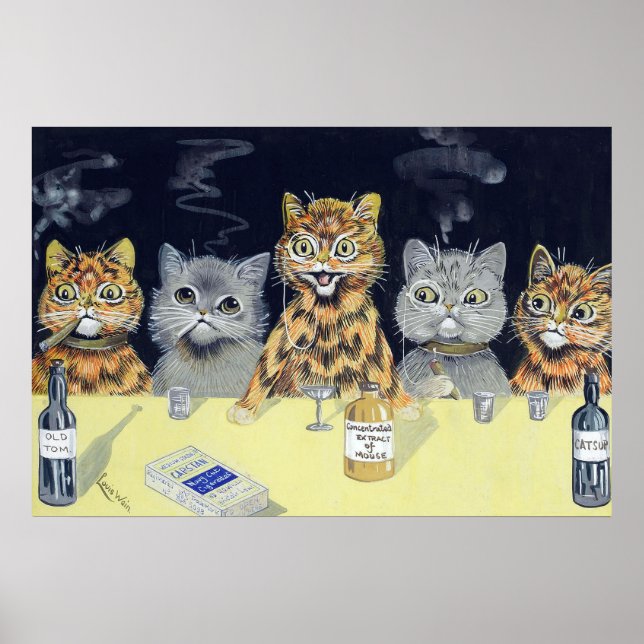 Kattstyrelsemöte, Louis Wain Poster (Framsidan)
