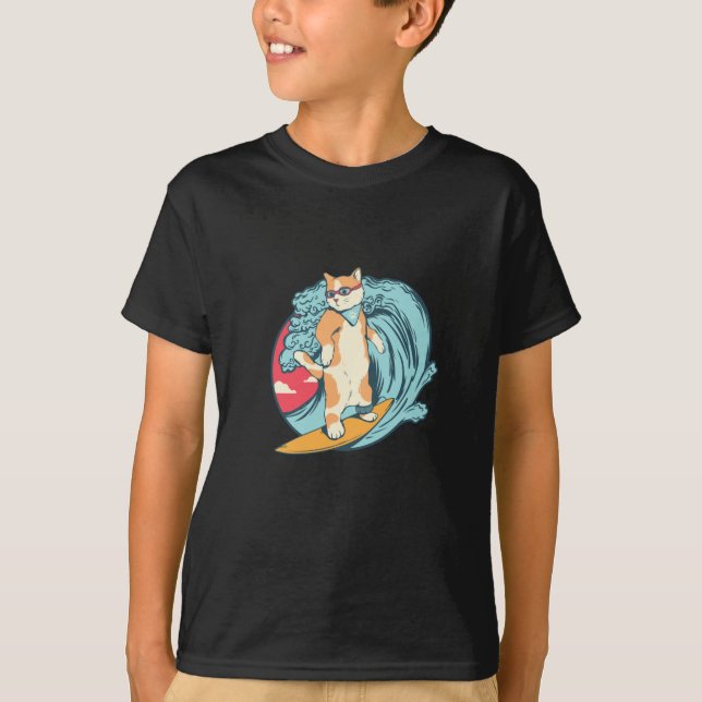 Kattsurfning T Shirt (Framsida)
