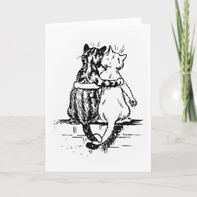 Kattsvankort av Louis Wain Kort (Framsida)