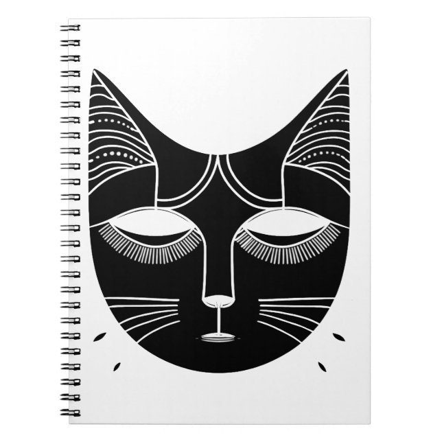 Kattsymbol för kirurgisk abstrakt. anteckningsbok (Framsidan)