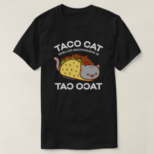 KattT-tröja - TACOKATTEN som tillbaka stavas, är T Shirt