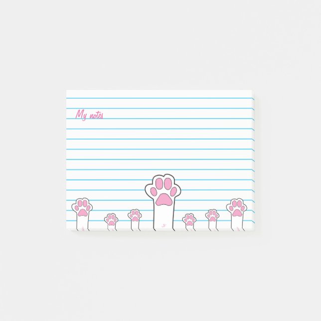 Katttassar Post-it Block (Framsida)