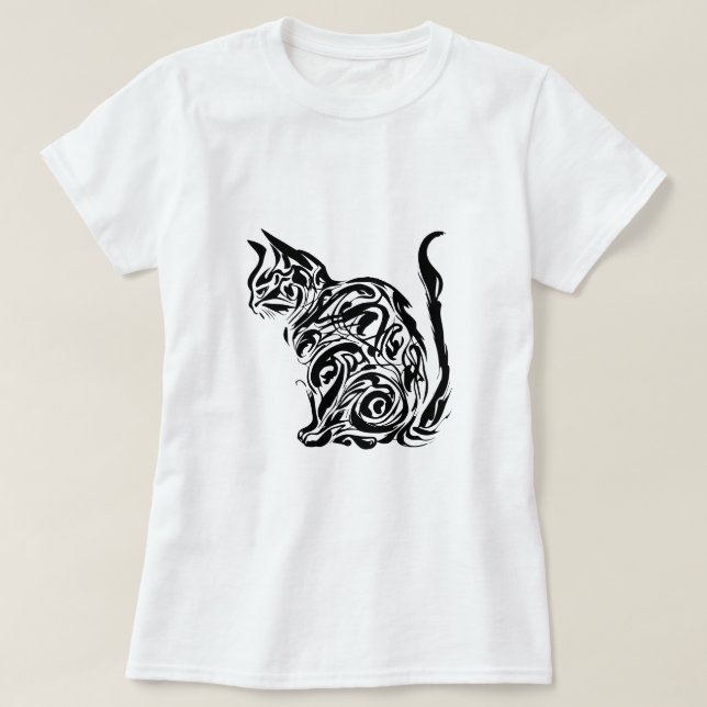 Katttatuering stil t shirt (Design framsida)