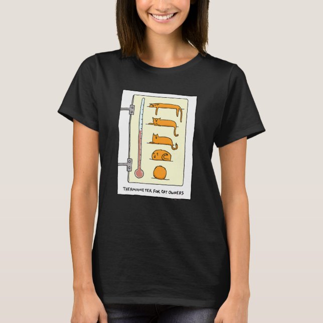 Katttermometer för kul och T - Shirt (Framsida)