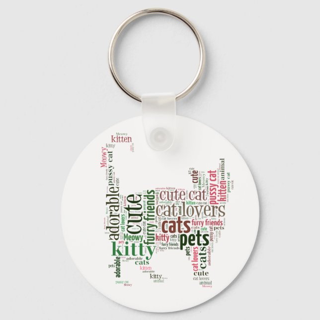 Katttextdesign Nyckelring (Framsida)