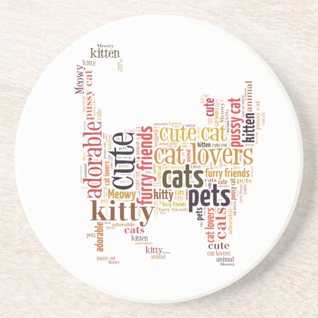 Katttextdesign Underlägg Sandsten (Framsidan)