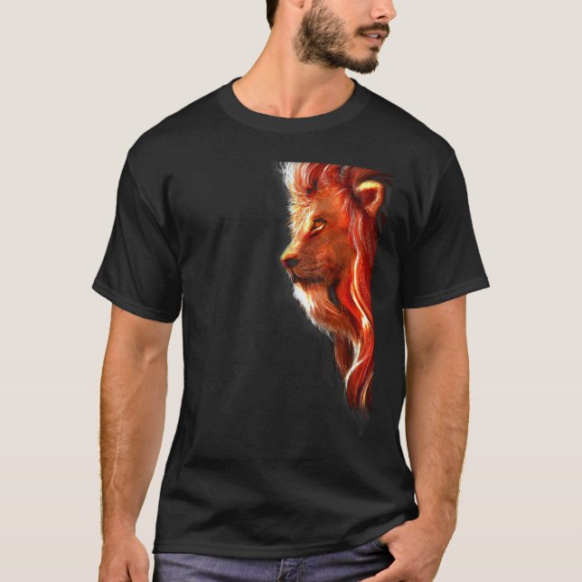 Katttiger skuggreflektion starkt djärv djup djup t shirt (Framsida)
