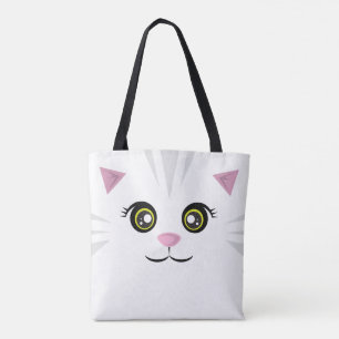 Katttoto - gråttrandar tygkasse