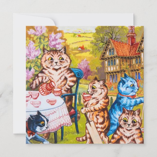 Kattträdgårdsfest Inbjudningar (Framsida)