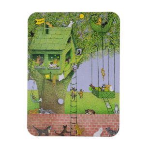 Kattträdhus Magnet