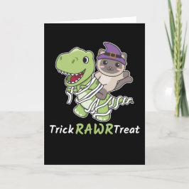 Katttrick Rawr Godsaker T-rex Mummy Kostym Helgkort