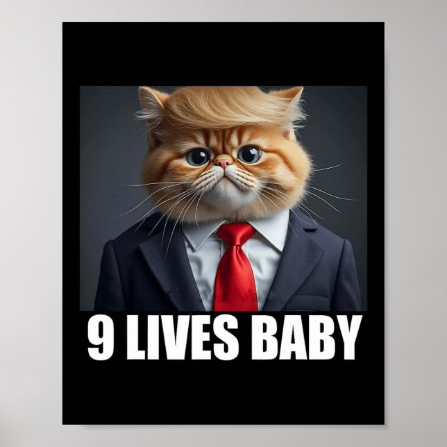 Katttrump 9 Lives Ba1 Poster (Framsidan)