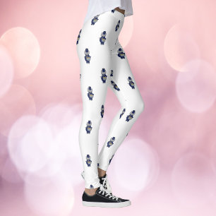 Katttrumslagare Marching Band Marinblå Guld Mönste Leggings