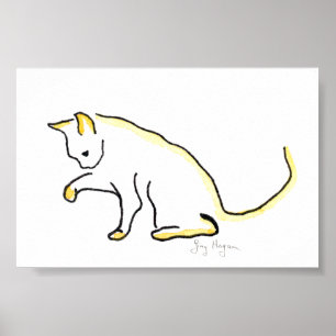 Katttryck Poster
