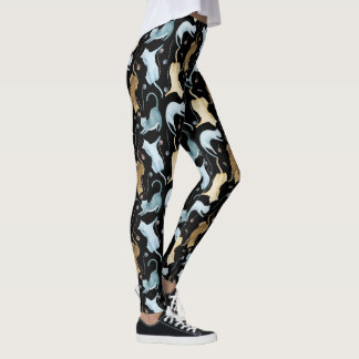 Katttryckdamasker Leggings