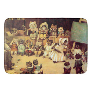 Kattungar av en katt skolar, Louis Wain Badrumsmatta