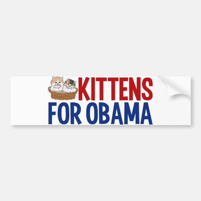 Kattungar för Obama Bildekal (Framsidan)