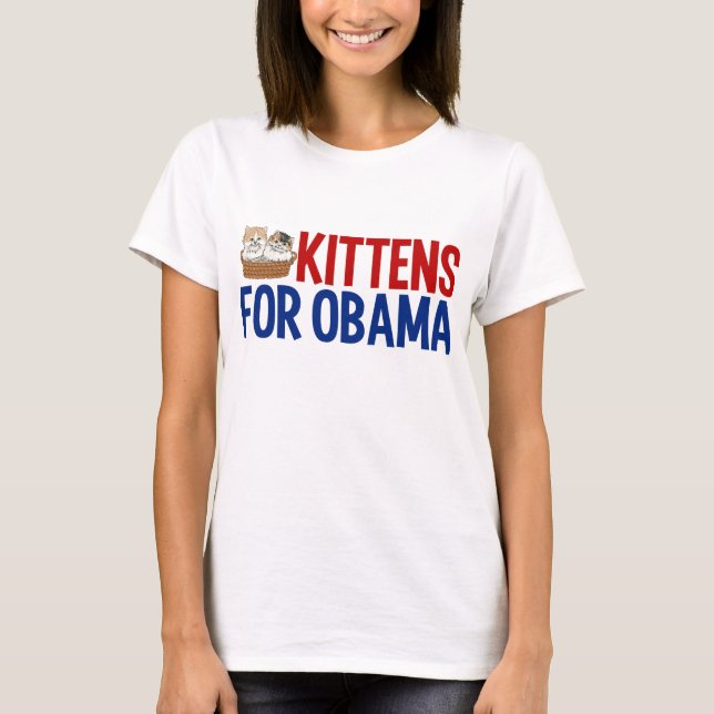 Kattungar för Obama T-shirt (Framsida)