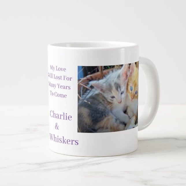 Kattungar Foto Citat Jumbo Mugg (Framsida höger)