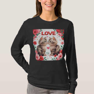 Kattungar i kärlek en söt kärlek t shirt