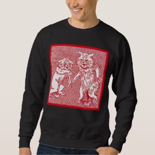 Kattungar i rött av Louis Wain Sweatshirt