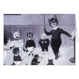 Kattungar lärer att sjunga hälsningskort