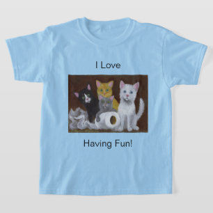 Kattungar som har kul T-shirt
