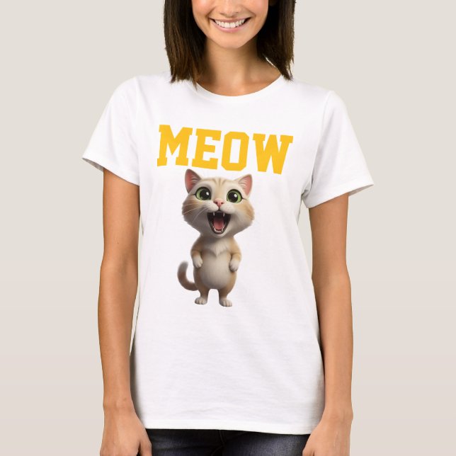 Kattungar Söt Kvinnors T-Shirt (Framsida)