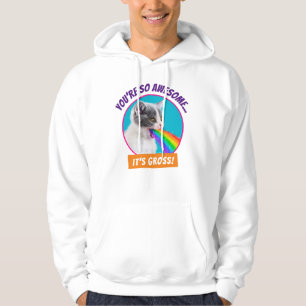 Kattungar upp regnbåge hoodie