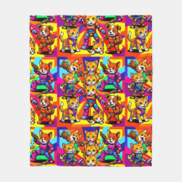 Kattungar - Valpar Fleecefilt