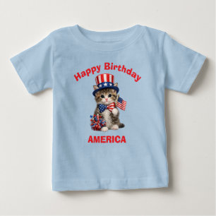 Kattunge (1a) Patriotisk Barn T-Shirt