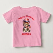 Kattunge (1b) Patriotisk Barn T-Shirt