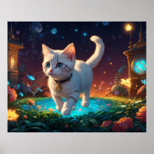 *~* Kattunge 5:4 Kattdjuret Kitten Celestial Fanta Poster