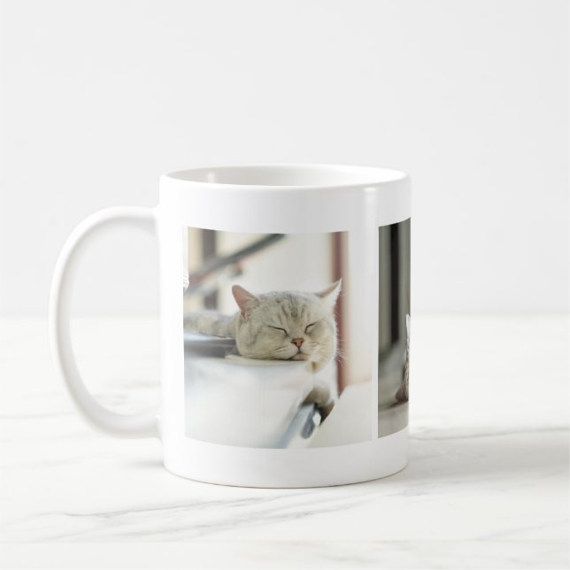 Kattunge Älskare fotto Collage Mugg (Vänster)
