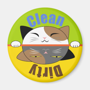 Kattunge Ansikte Dish Washer Magnet