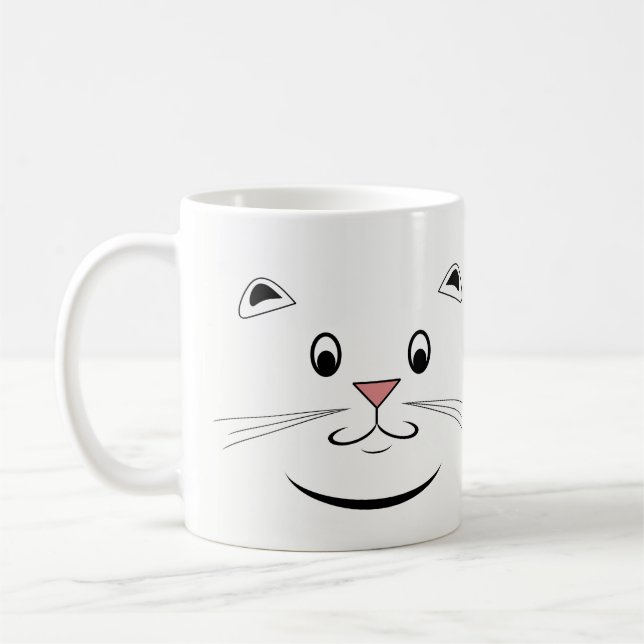 Kattunge Ansikte Kaffemugg (Vänster)