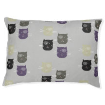 Kattunge Ansiktsmönster i valfri färg Husdjursbädd