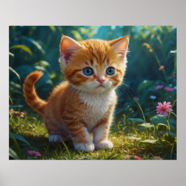 *~* Kattunge AP68 5:4 Fluffy ORANGE Kattdjur Kitte Poster