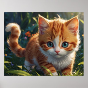 *~* Kattunge AP68 5:4 Kattdjur Kitten Cat Redo Poster