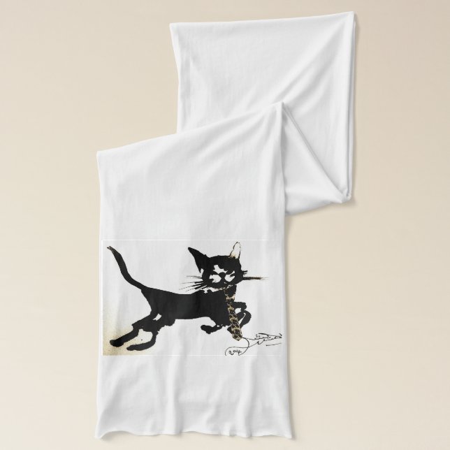 Kattunge är scarfing! sjal (Vänster)