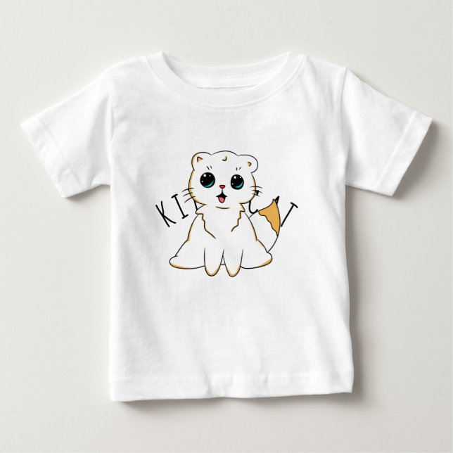 Kattunge - Baby överst T Shirt (Framsida)