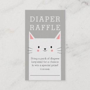 Kattunge Baby Shower Diaper Raffle Biljett Tilläggskort